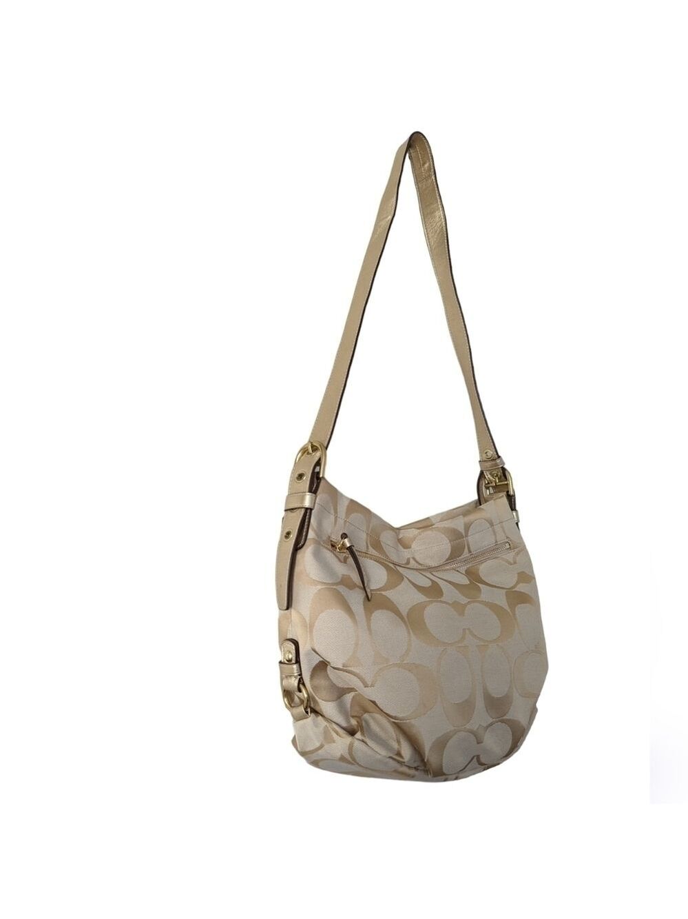 Coach F15067 Soho Signature Crossbody Shoulder Bag Khaki Gold - Picture 6 of 16